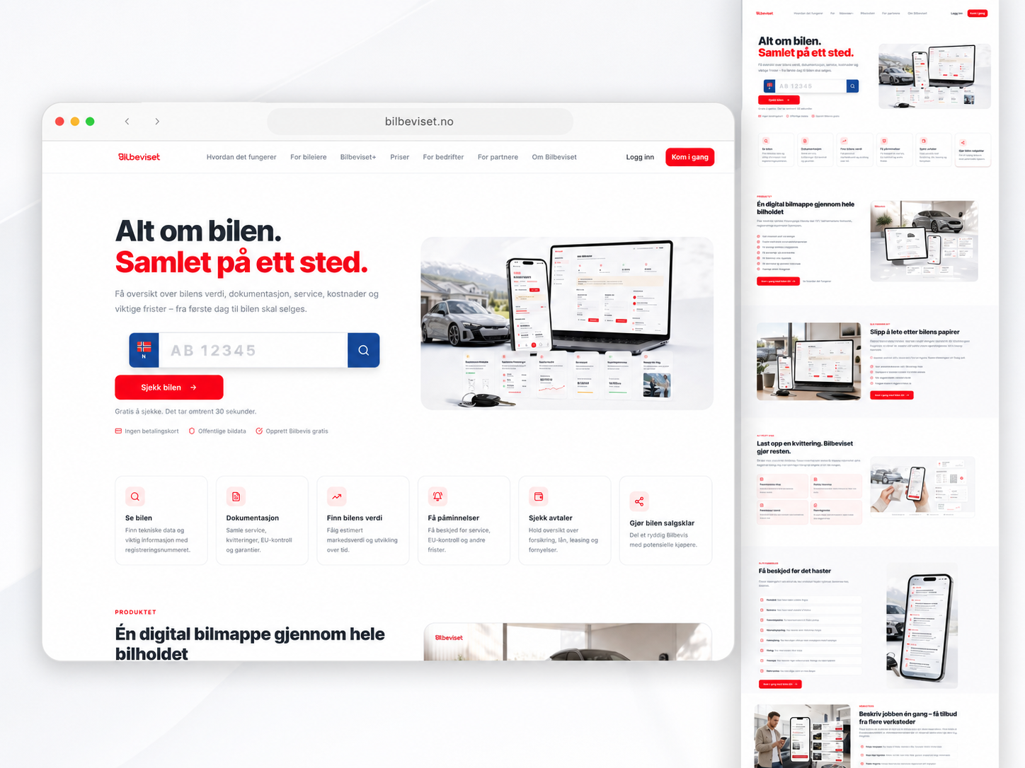 Nettsiden til Bilbeviset