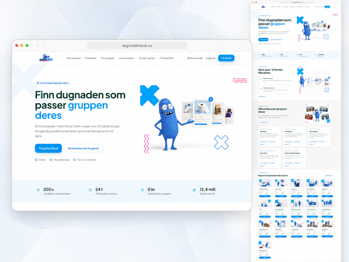 Nettsiden til Dugnadstilbud